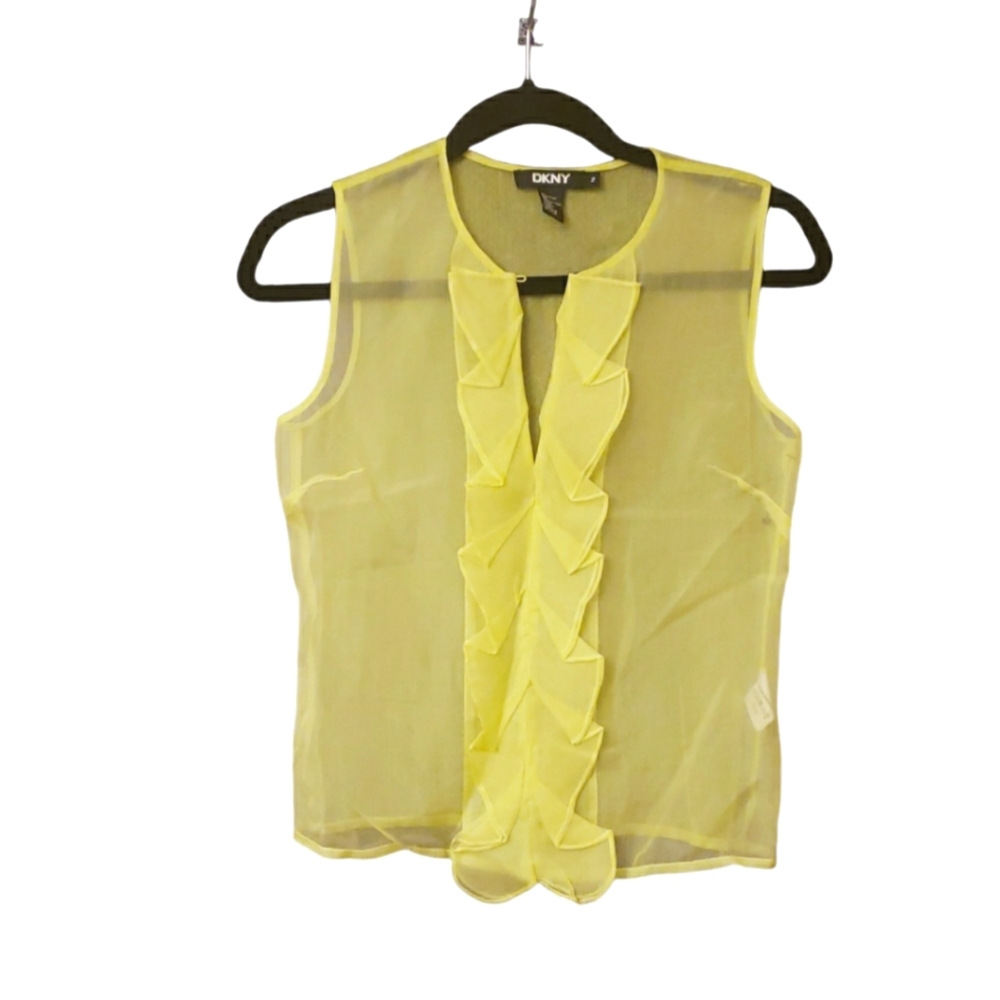 DKNY Sheer Sleeveless Blouse